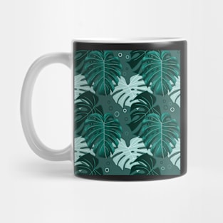 Monstera Pattern - Teal Mug